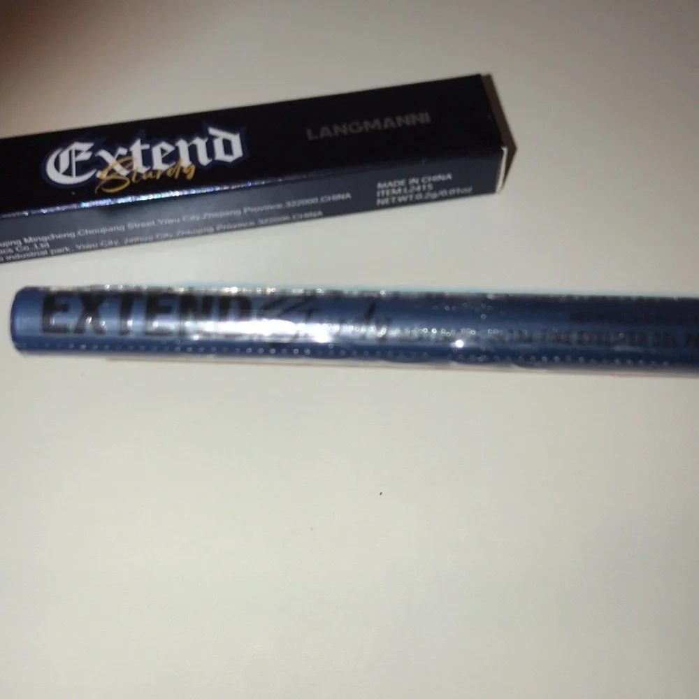 Langmanni extend sturdy dexterous ultra fine eyeliner gel pen NEW shade 08 blue